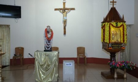 St. Antony Shrine, Pakala, Manjarapalke ನವ್ಯಾ ಬಾಂದ್ಪಾಚ್ಯಾ ಬುನ್ಯಾದಿ ಫಾತ್ರಾಚೆಂ ಆಶೀರ್ವಚನ್ 21.02.2023